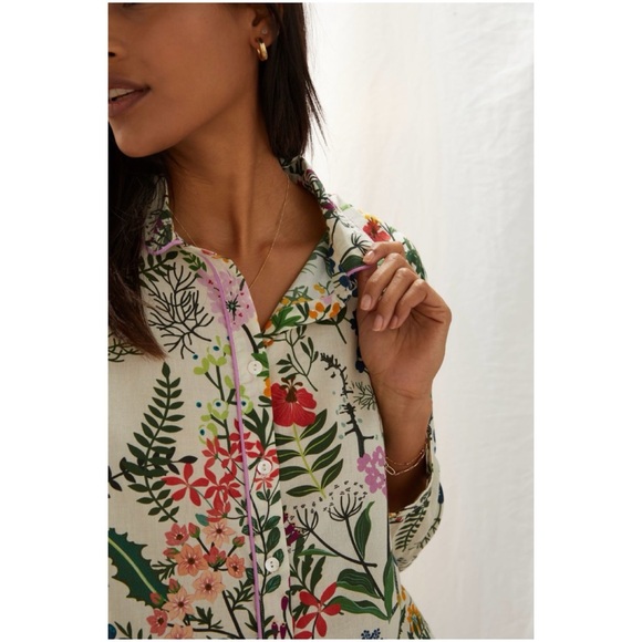 NWOT Anthropologie RO’s Garden Lounge Set in Floral Viola  Size XSmall - Picture 6 of 16